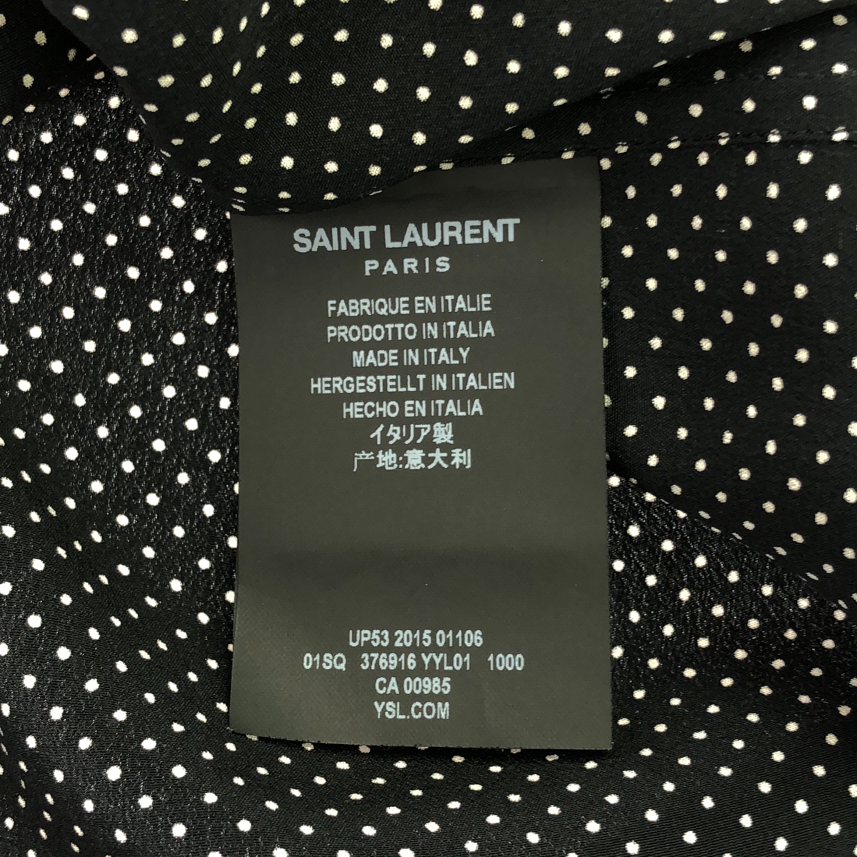 SAINT LAURENT PARIS / サンローランパリ エディスリマン期 シルク ドット ドレスシャツ