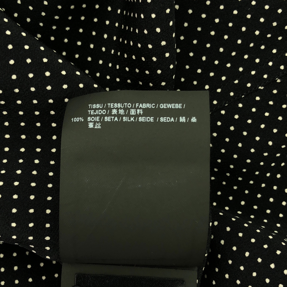 SAINT LAURENT PARIS / サンローランパリ エディスリマン期 シルク ドット ドレスシャツ