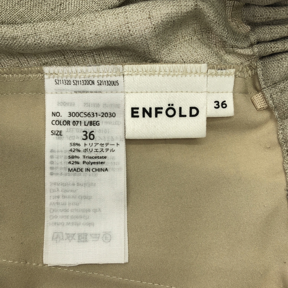 ENFOLD / エンフォルド タック イージーパンツ