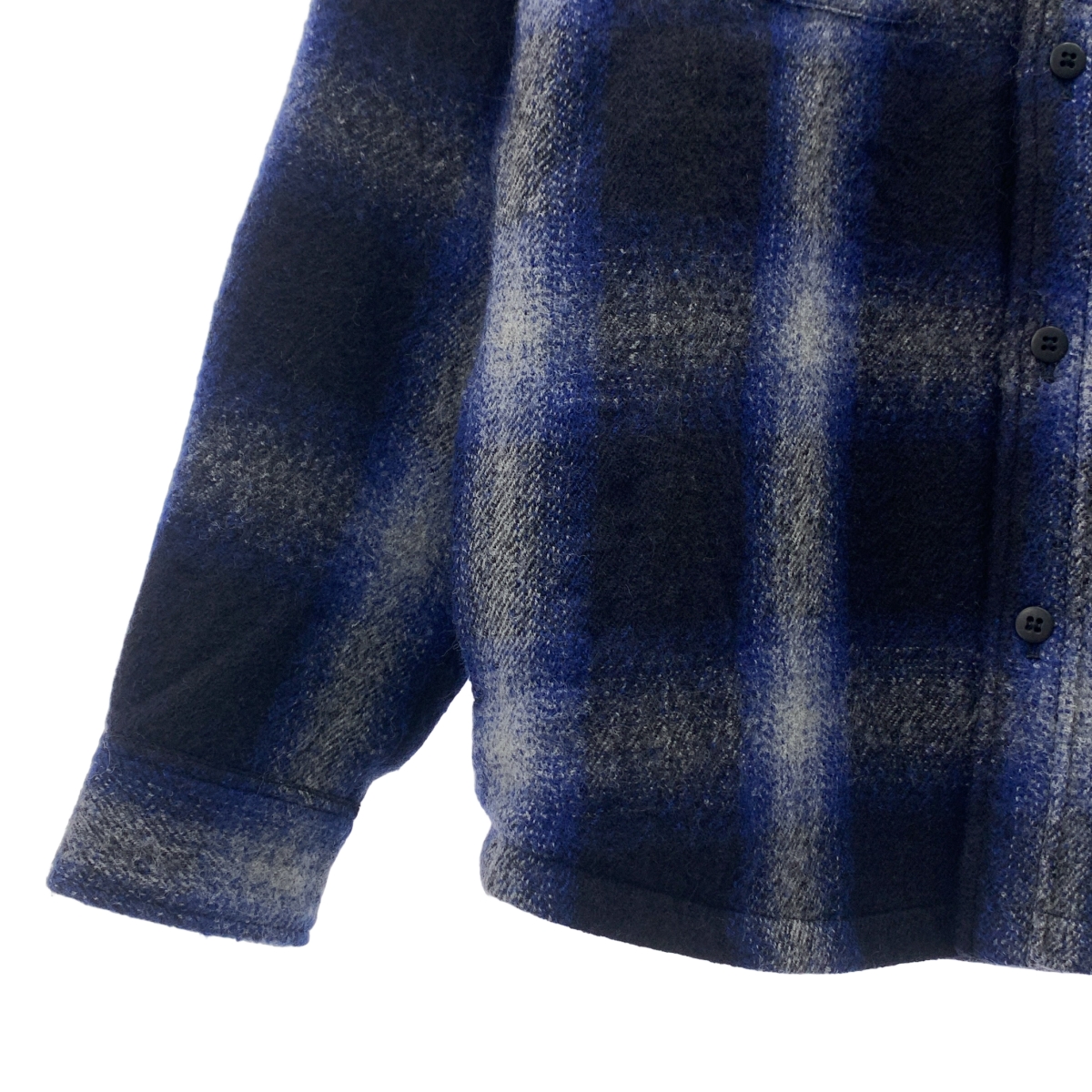 Edition / エディション トゥモローランド オンブレチェック ウール 中綿 シャツジャケット