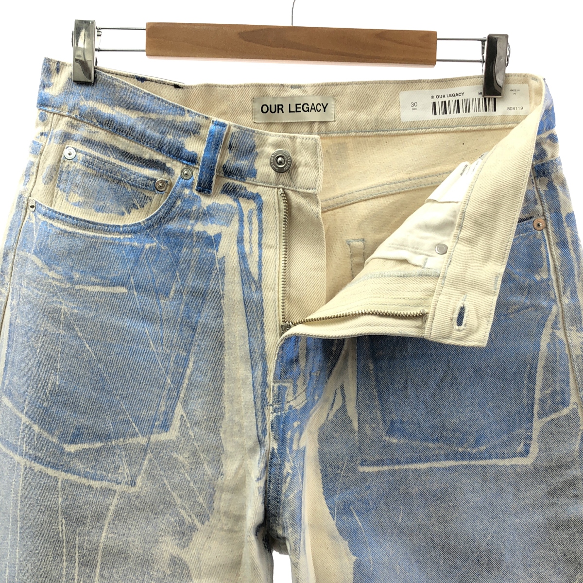 OUR LEGACY / アワーレガシー THIRD CUT BLUE FOIL DENIM フォイルプリント サードカット デニムパンツ