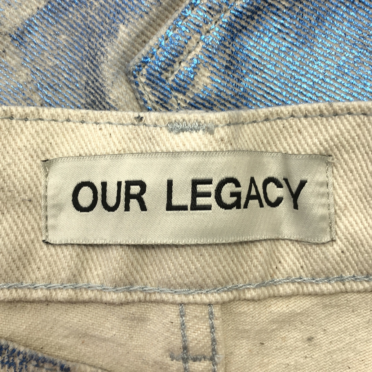 OUR LEGACY / アワーレガシー THIRD CUT BLUE FOIL DENIM フォイルプリント サードカット デニムパンツ