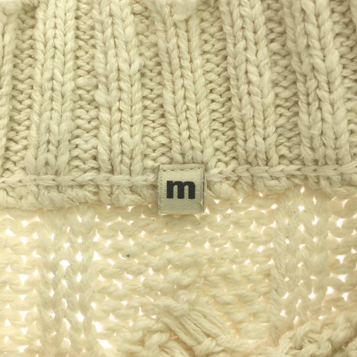 その他 コットン ダメージ加工 ケーブルニット