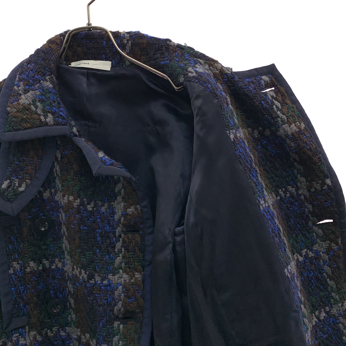 sacai luck / サカイラック ウール チェック ツイードコート