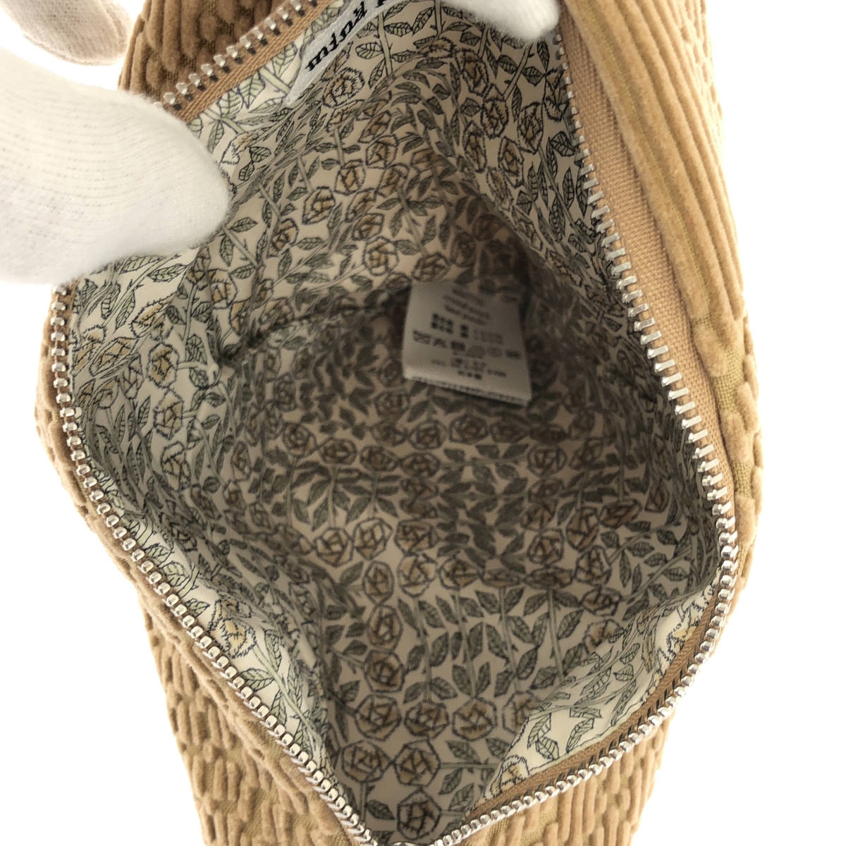 mina perhonen / ミナペルホネン crystal pouch / land puzzle / クリスタル ポーチ / 裏地総柄