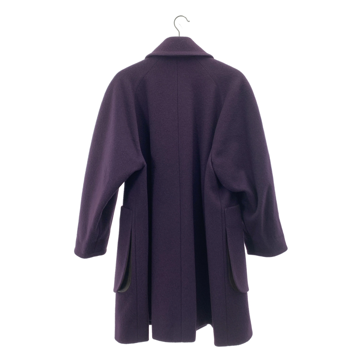 HERMES / エルメス ヴィンテージ ウール レザー切替 チェスターコート