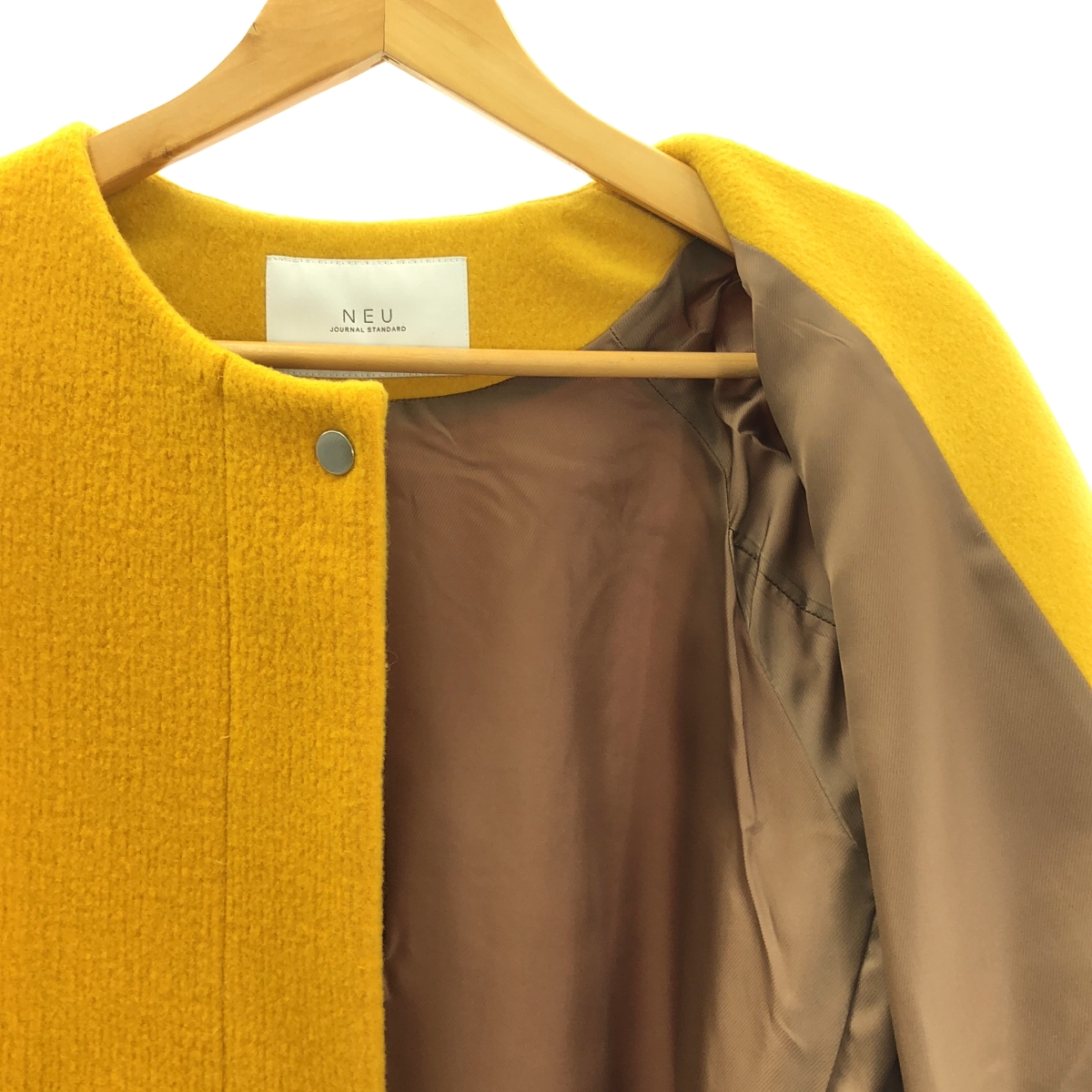 JOURNAL STANDARD NEU / ジャーナルスタンダードノイ ウール ノーカラー シングルコート / 総裏地