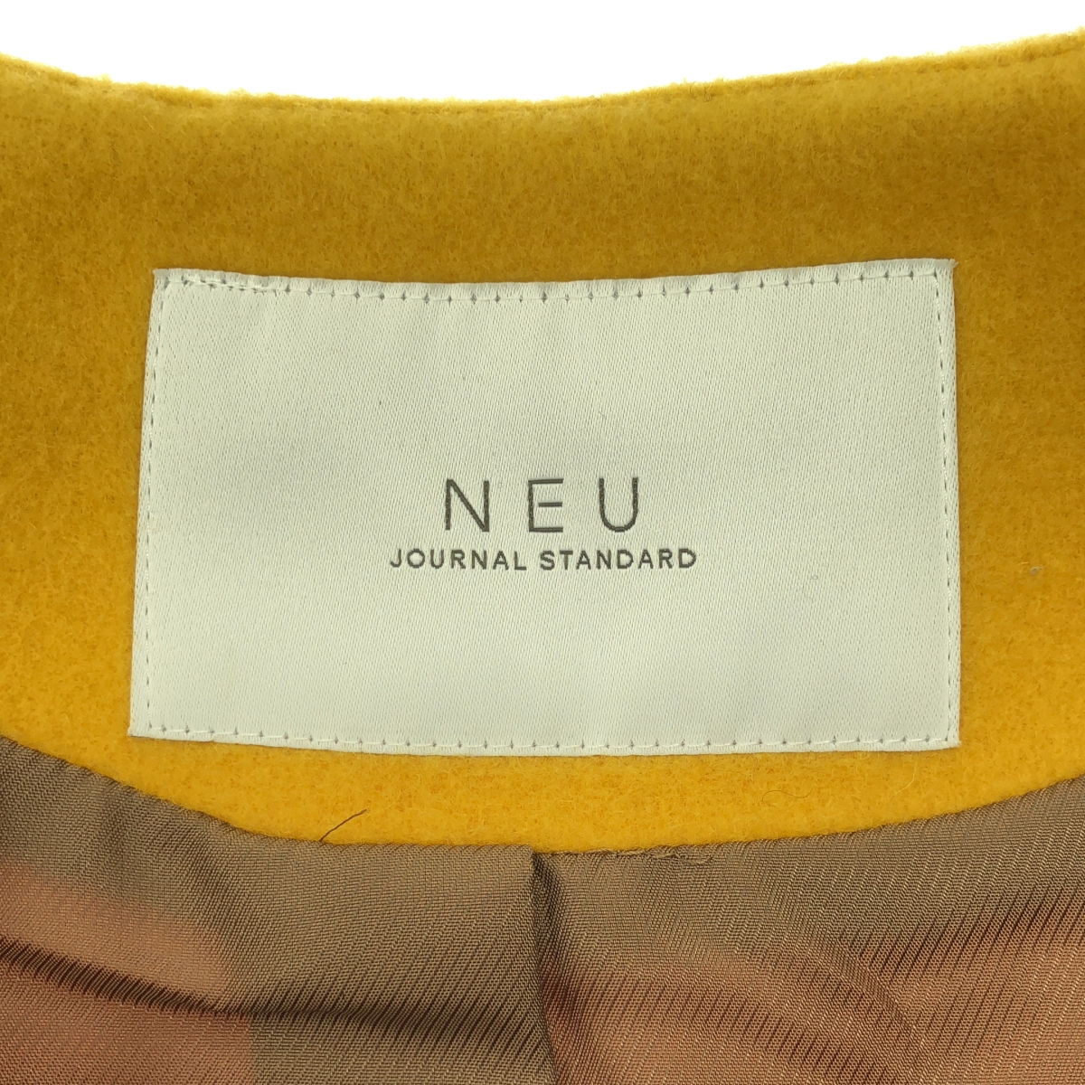 JOURNAL STANDARD NEU / ジャーナルスタンダードノイ ウール ノーカラー シングルコート / 総裏地