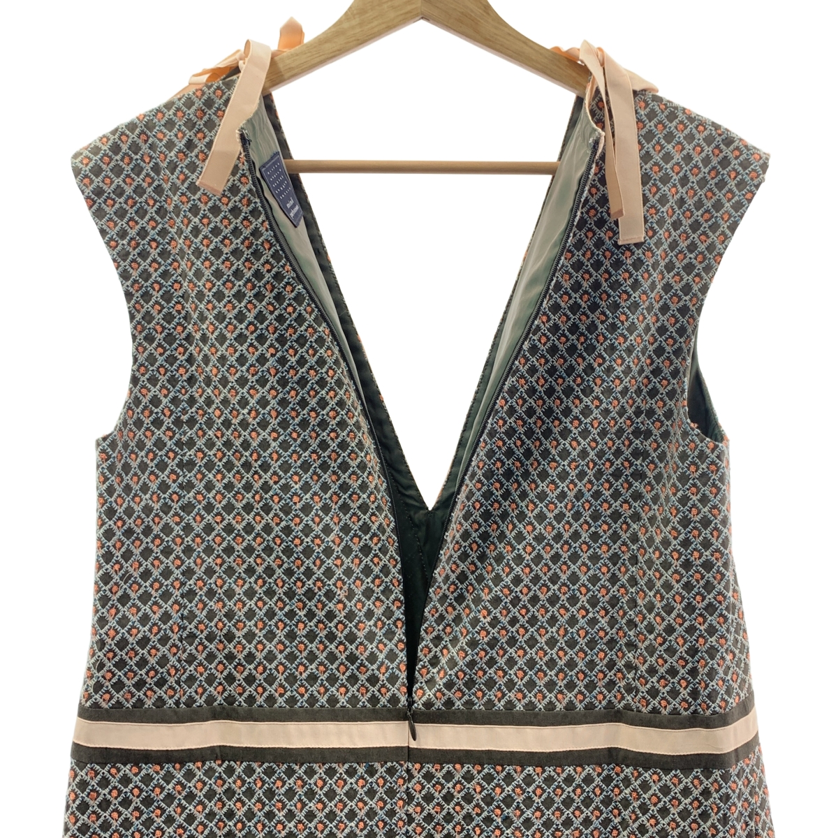 mina perhonen / ミナペルホネン nomade / エンブロイダリー リボン ワンピース / 総裏地