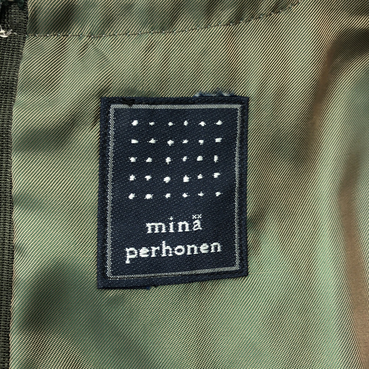 mina perhonen / ミナペルホネン nomade / エンブロイダリー リボン ワンピース / 総裏地