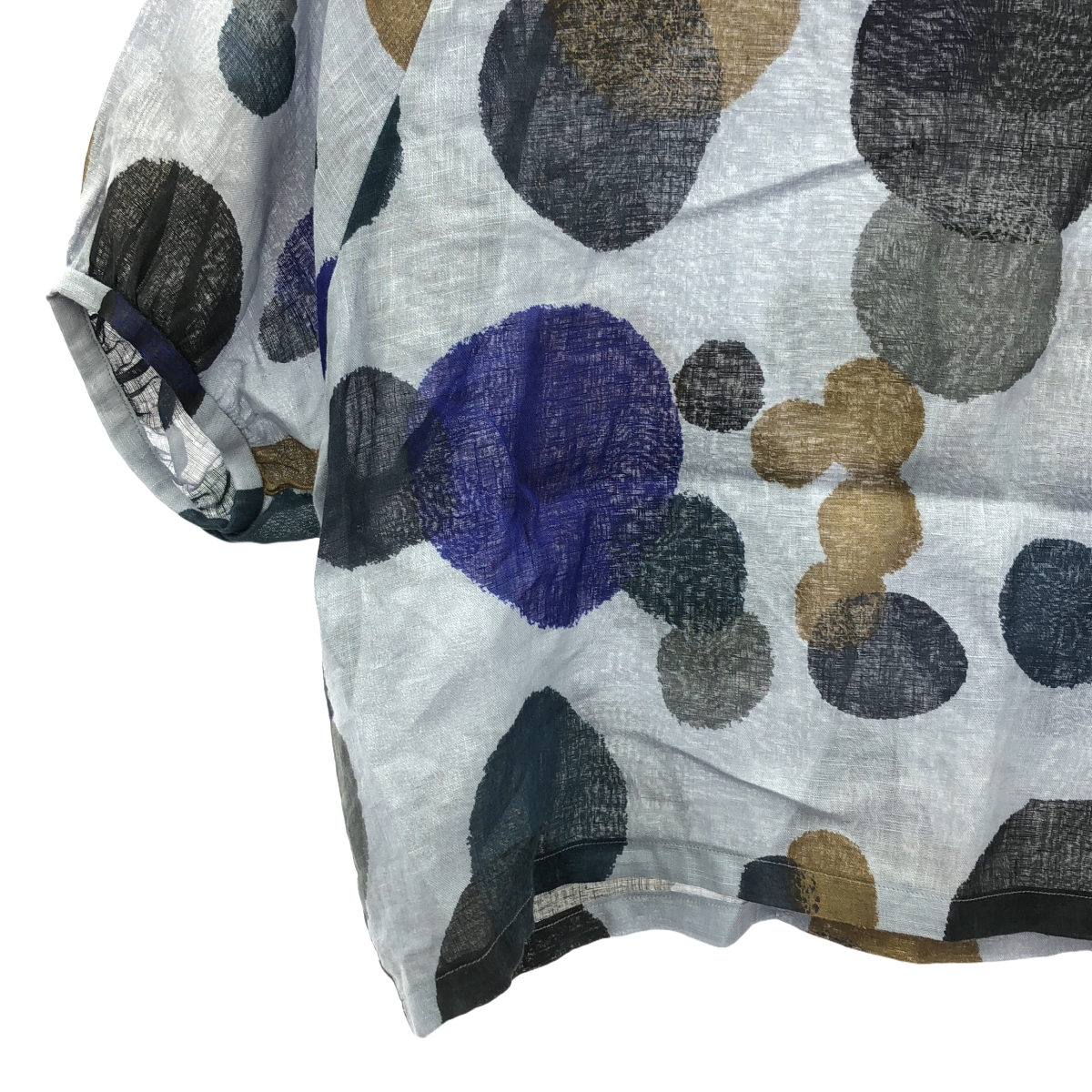 mina perhonen / ミナペルホネン sunny candy / サニーキャンディ 総柄 リネン ブラウス