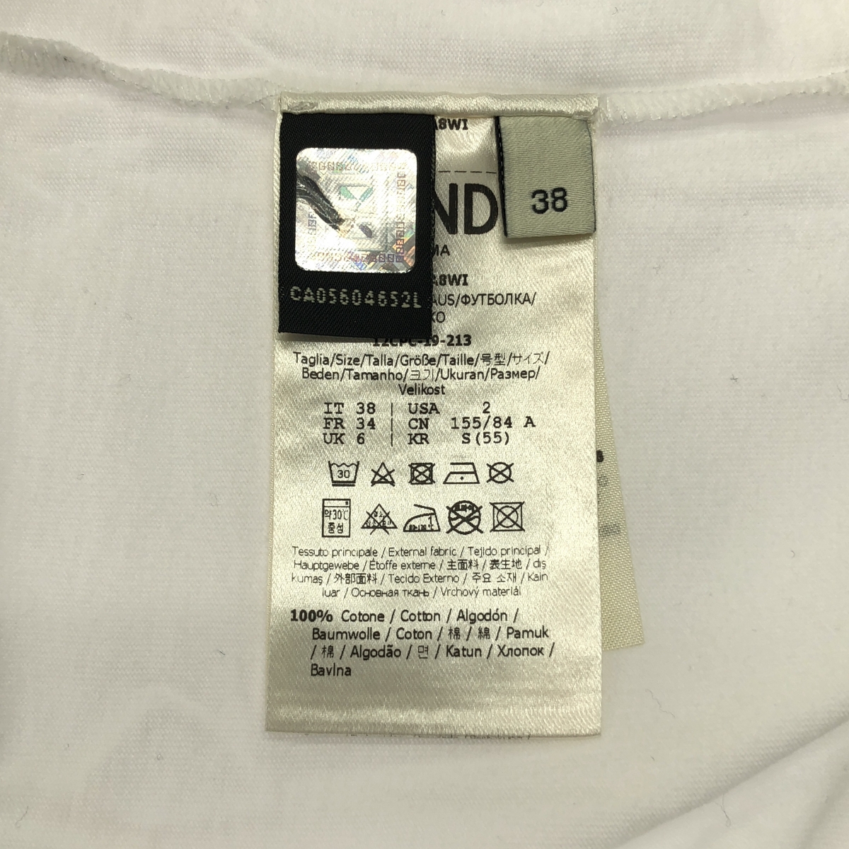 FENDI / フェンディ コットン ズッカ ビックロゴ カットソー