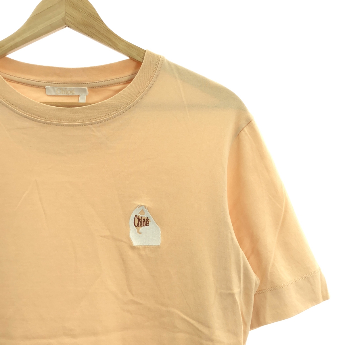 Chloe / クロエ ワンポイント刺しゅう コットン Tシャツ