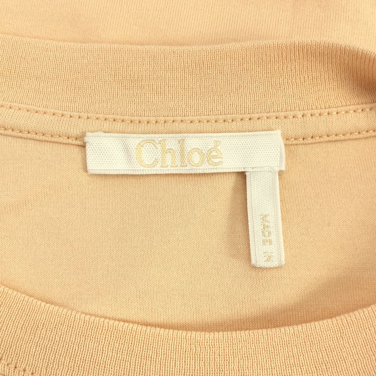 Chloe / クロエ ワンポイント刺しゅう コットン Tシャツ
