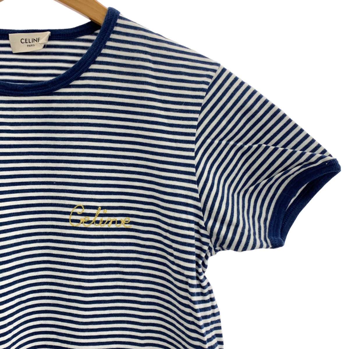 CELINE / セリーヌ embroidered t-shirt ボーダー カットソー