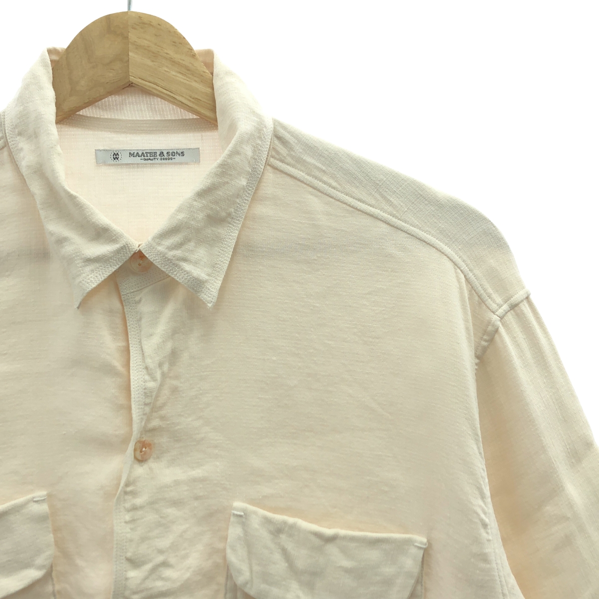 MAATEE&SONS / マーティー&サンズ NOT A PLAIN SHIRTS リネン シルク 二重織 シャツ