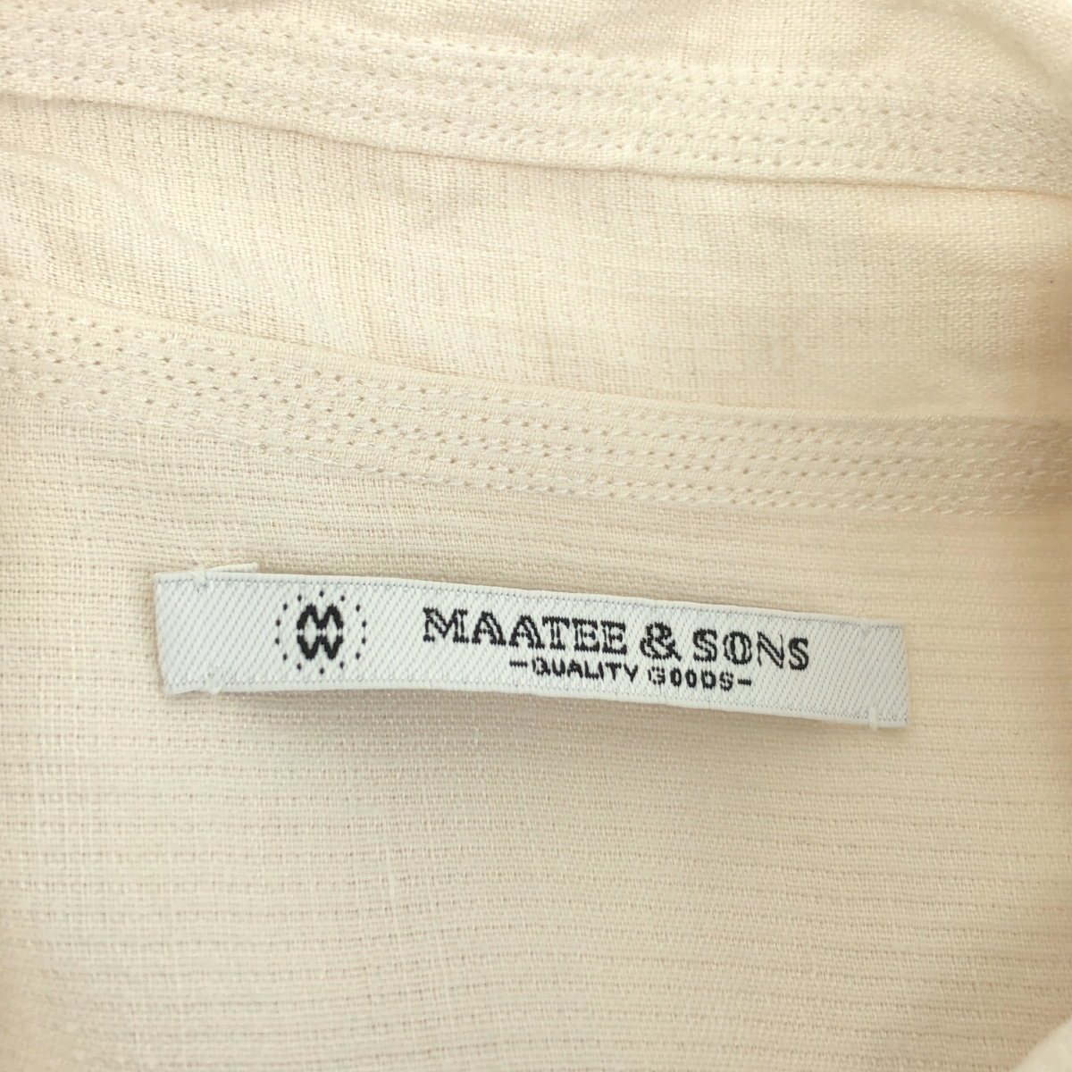 MAATEE&SONS / マーティー&サンズ NOT A PLAIN SHIRTS リネン シルク 二重織 シャツ