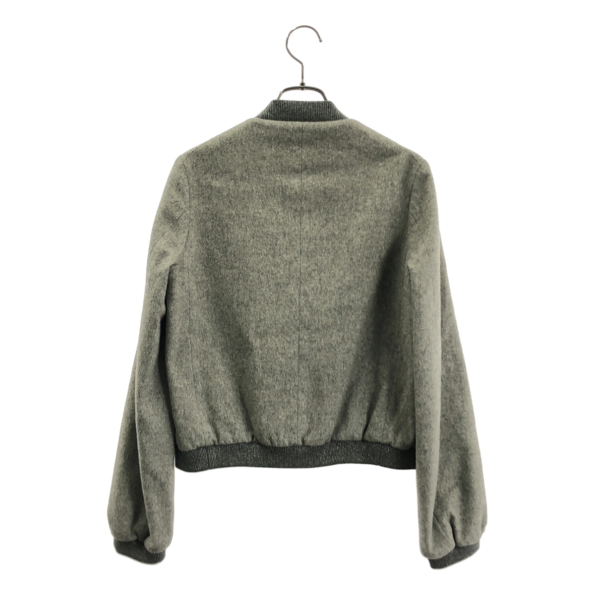 Drawer / ドゥロワー シルク混 ラメ ジップアップ ブルゾン ジャケット