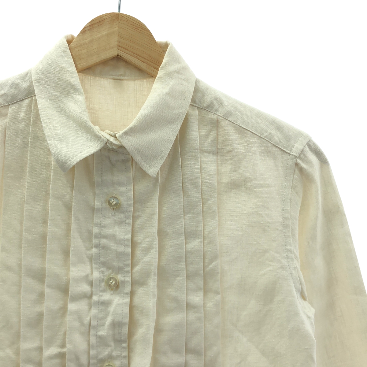 TOWAVASE / トワヴァーズ リネン プリーツ シャツ