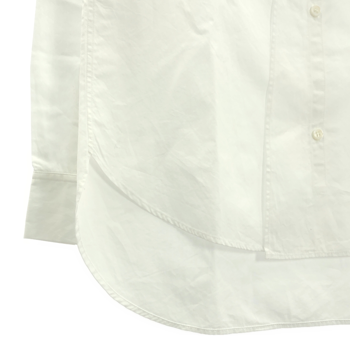 Y's / ワイズヨウジヤマモト コットン カットオフ バンドカラー シャツ ブラウス