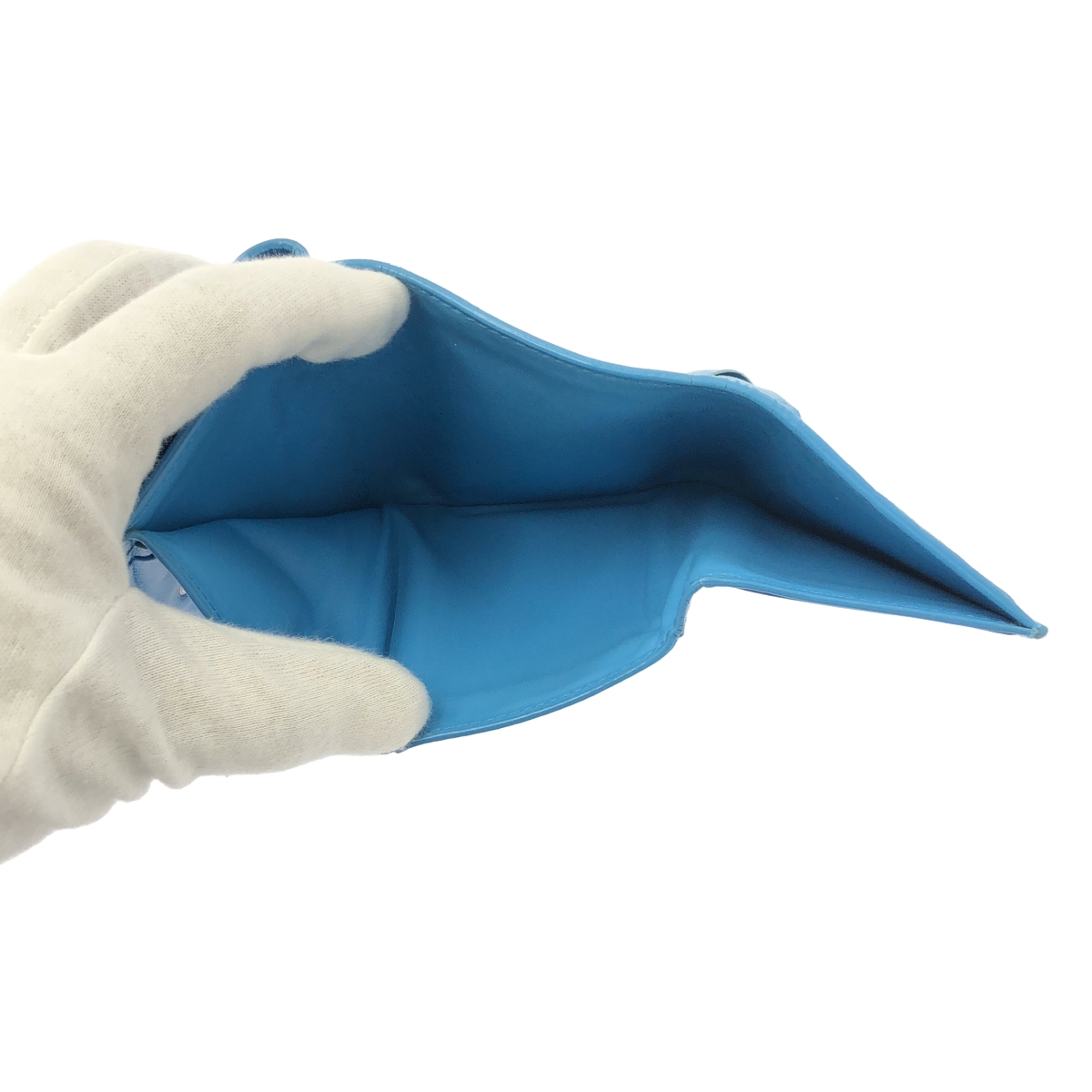 BOTTEGA VENETA / ボッテガヴェネタ レザー イントレチャート コンパクトウォレット 財布