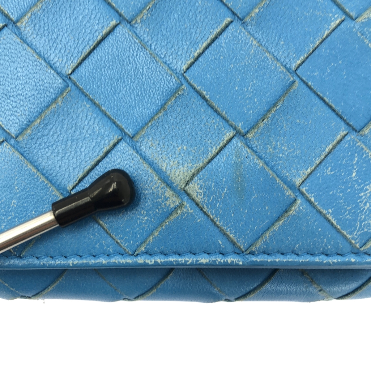 BOTTEGA VENETA / ボッテガヴェネタ レザー イントレチャート コンパクトウォレット 財布