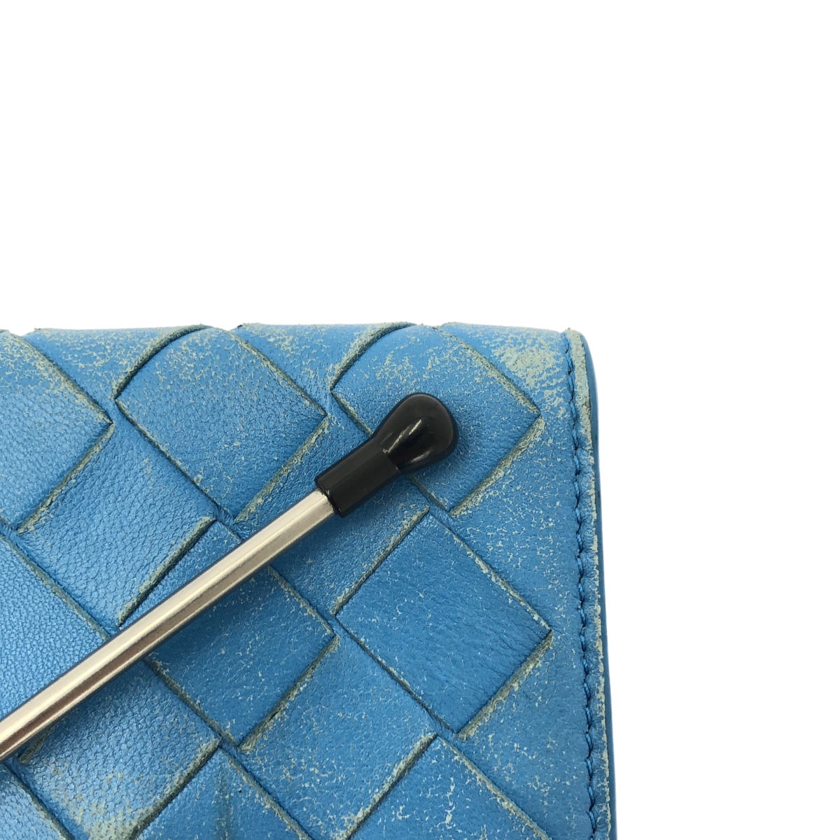 BOTTEGA VENETA / ボッテガヴェネタ レザー イントレチャート コンパクトウォレット 財布