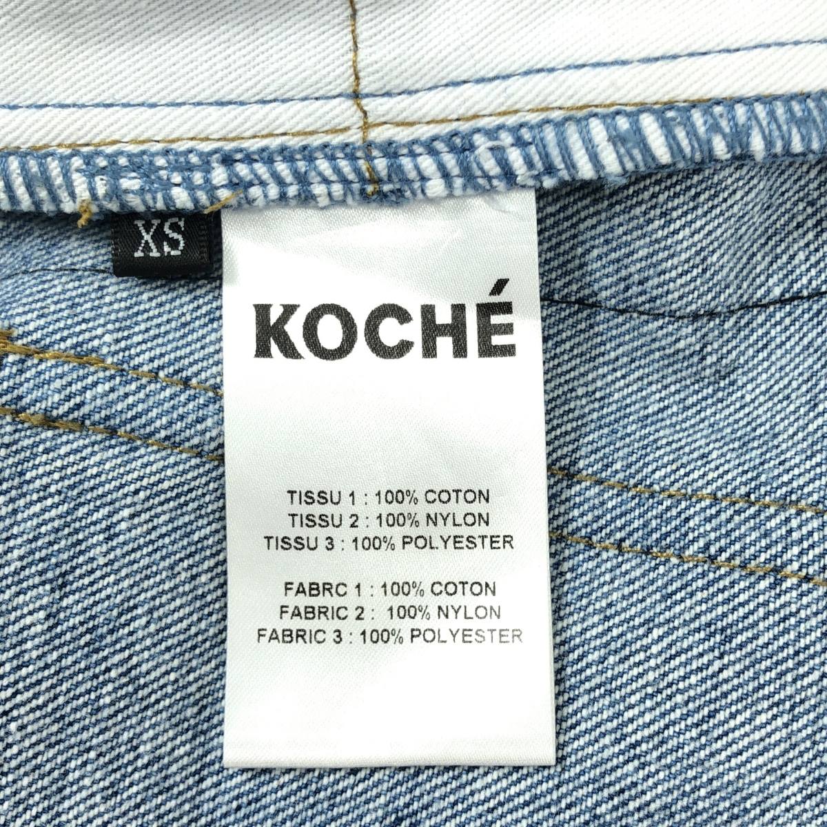 KOCHE / コシェ Side Band Denim サイドライン デニムパンツ