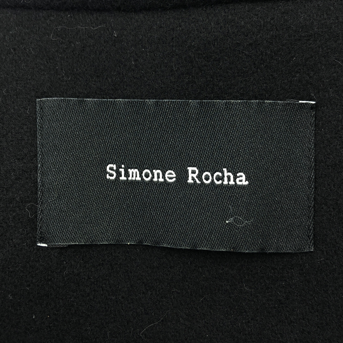 Simone Rocha / シモーネロシャ ウール ラウンドカラー ケープコート