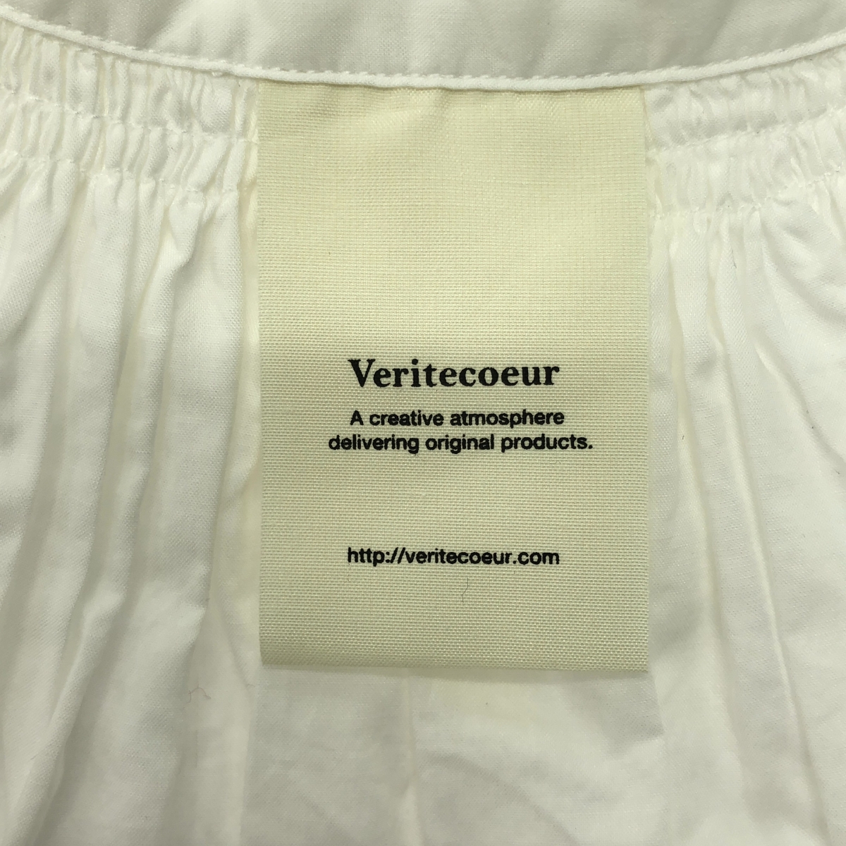 veritecoeur / ヴェリテクール コットン ギャザー シャツ