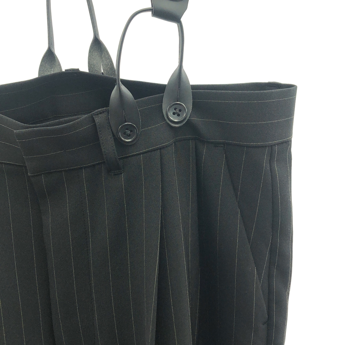 Curensology / カレンソロジー ストライプ サスペンダー スラックス パンツ