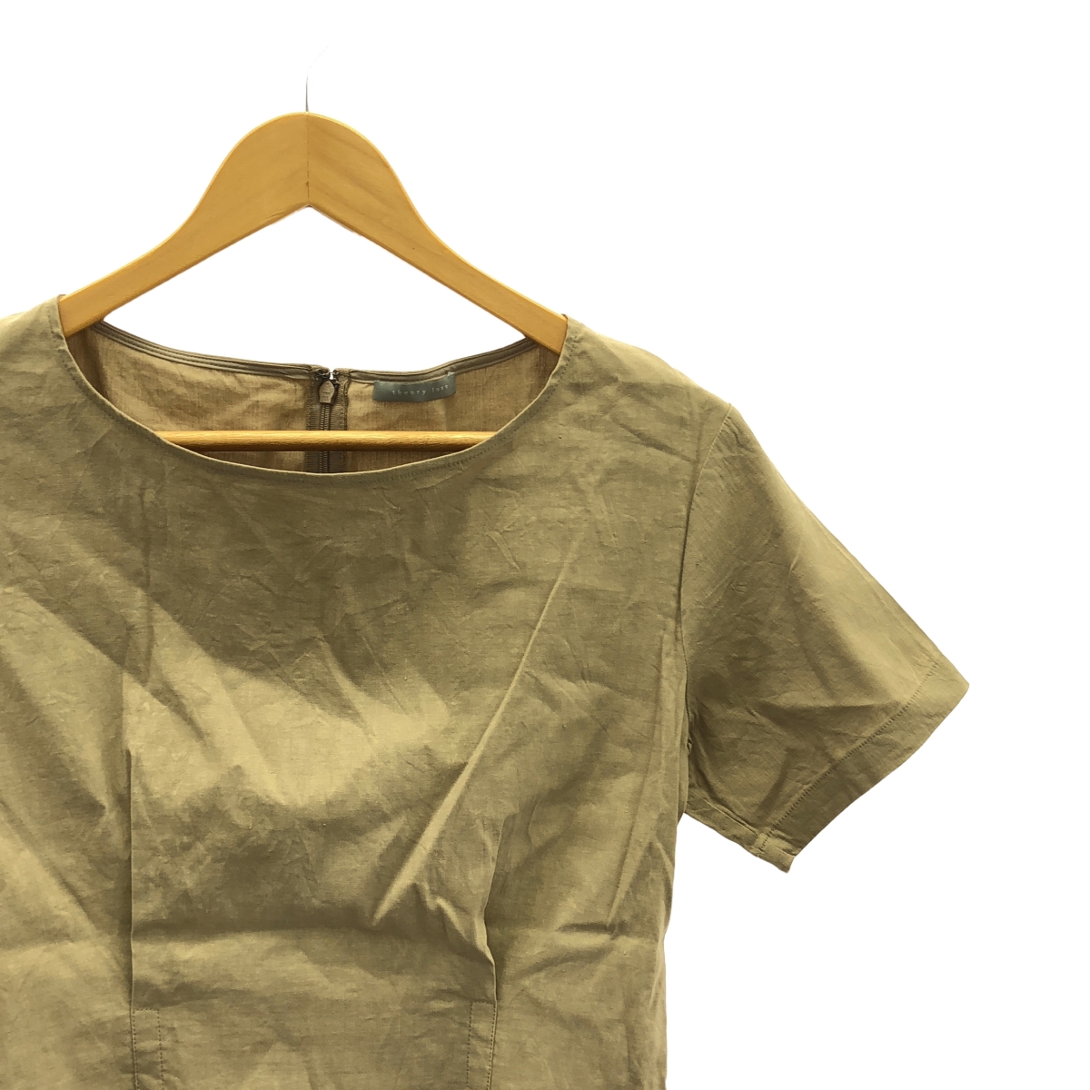 その他 ストレッチ リネンレーヨン 半袖 ブラウス