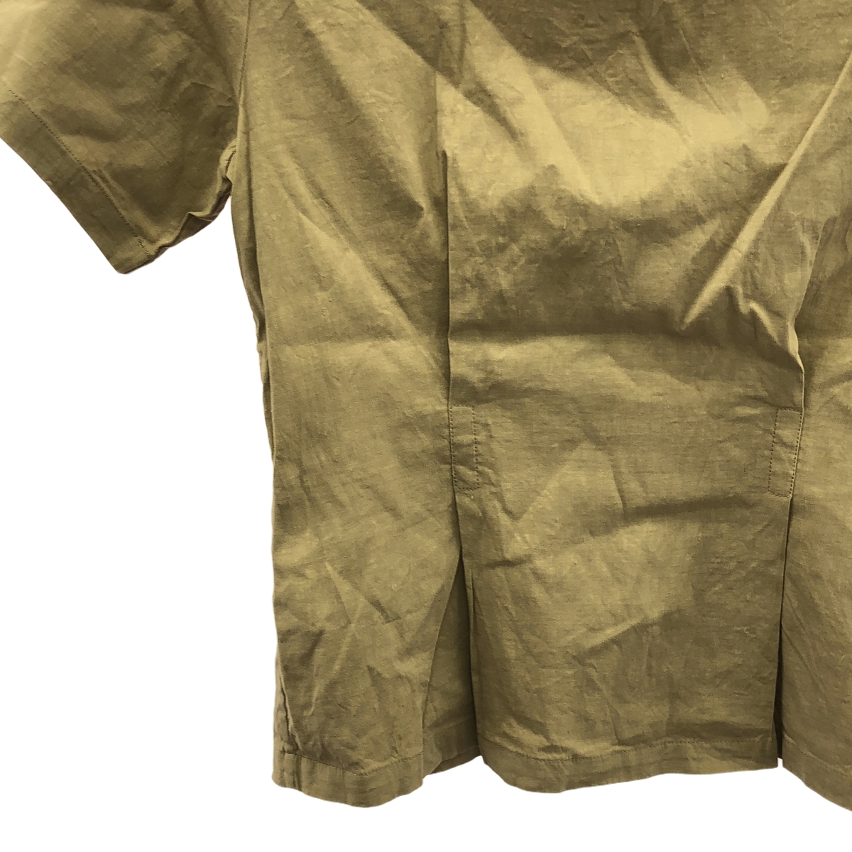 その他 ストレッチ リネンレーヨン 半袖 ブラウス