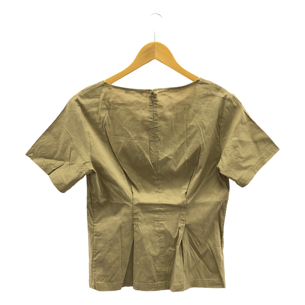 その他 ストレッチ リネンレーヨン 半袖 ブラウス