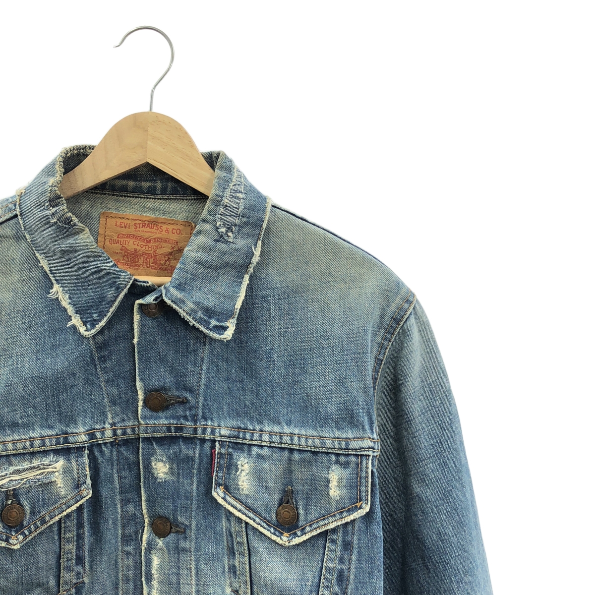 LEVI'S VINTAGE CLOTHING LVC / リーバイスヴィンテージクロージング 70505 ダメージ&リペア加工 4TH デニム トラッカー ジャケット ビッグE