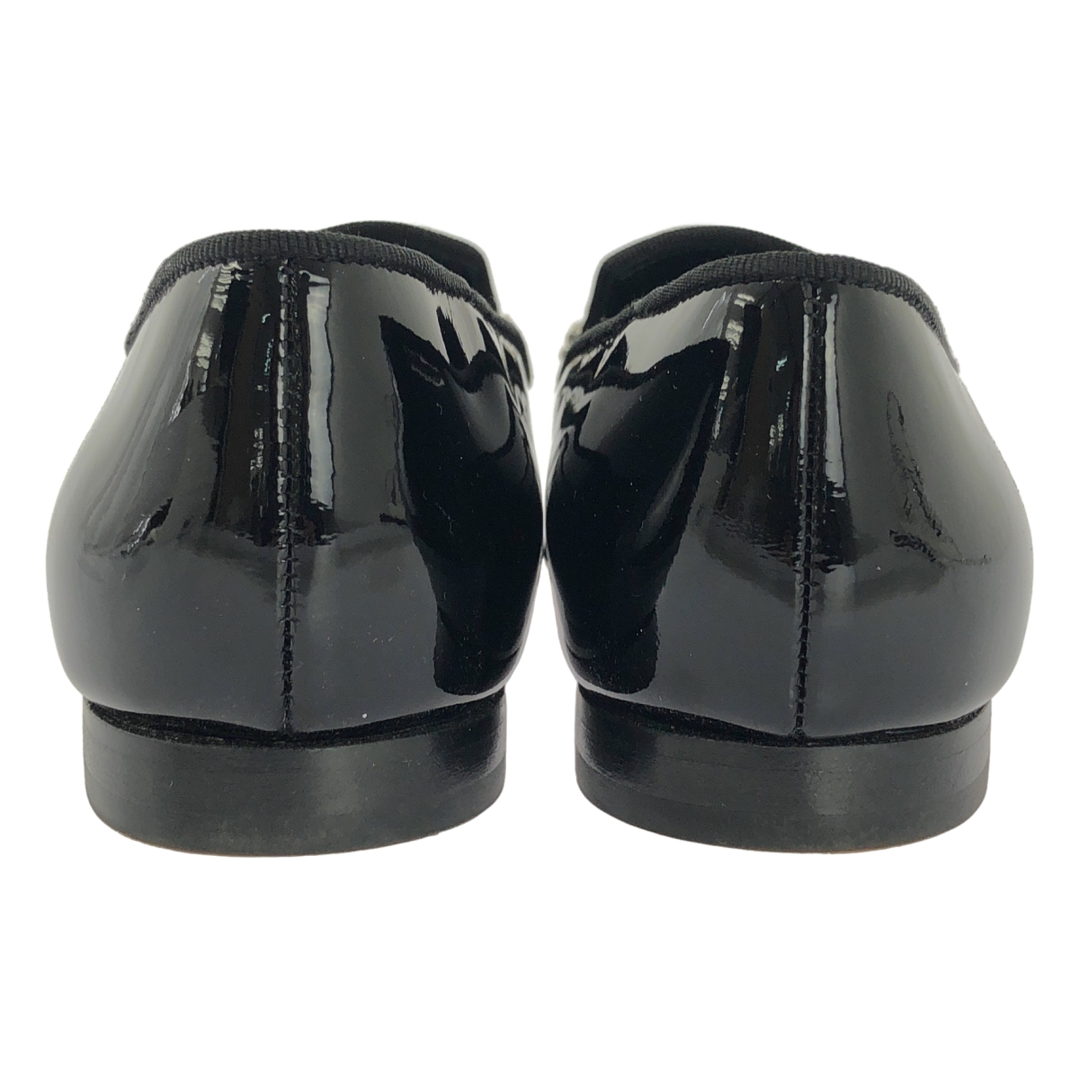 MANOLO BLAHNIK / マノロブラニク PILA / パテントレザー ビジュー フラット シューズ