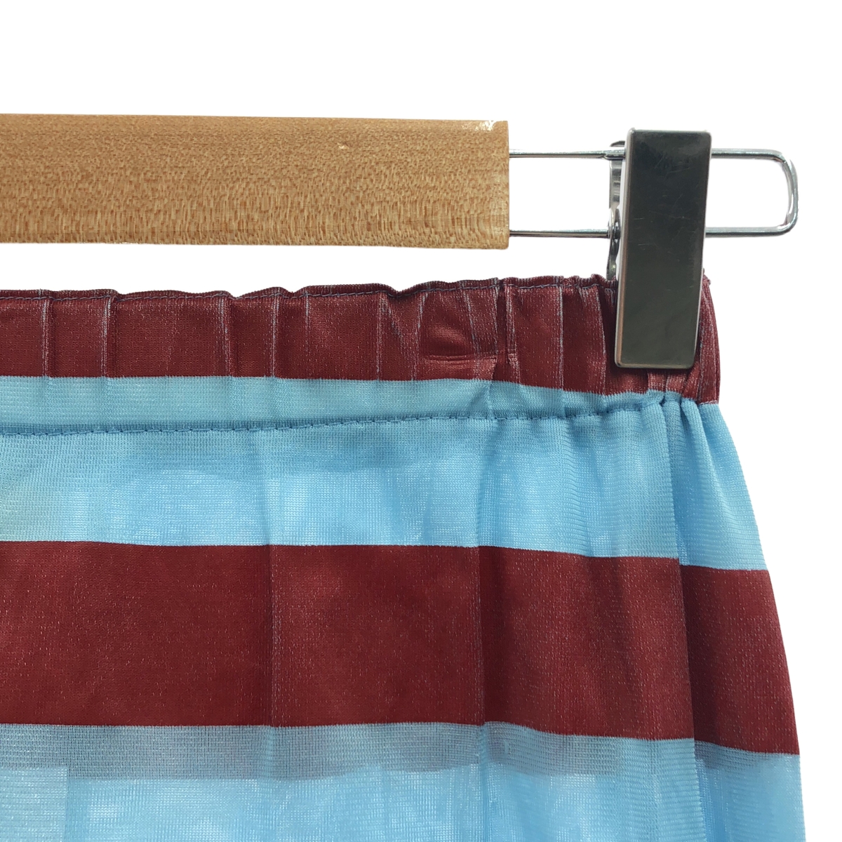 robe de chambre COMME des GARCONS / ローブドシャンブルコムデギャルソン 90s ボーダープリント ポリエステル シアー スカート