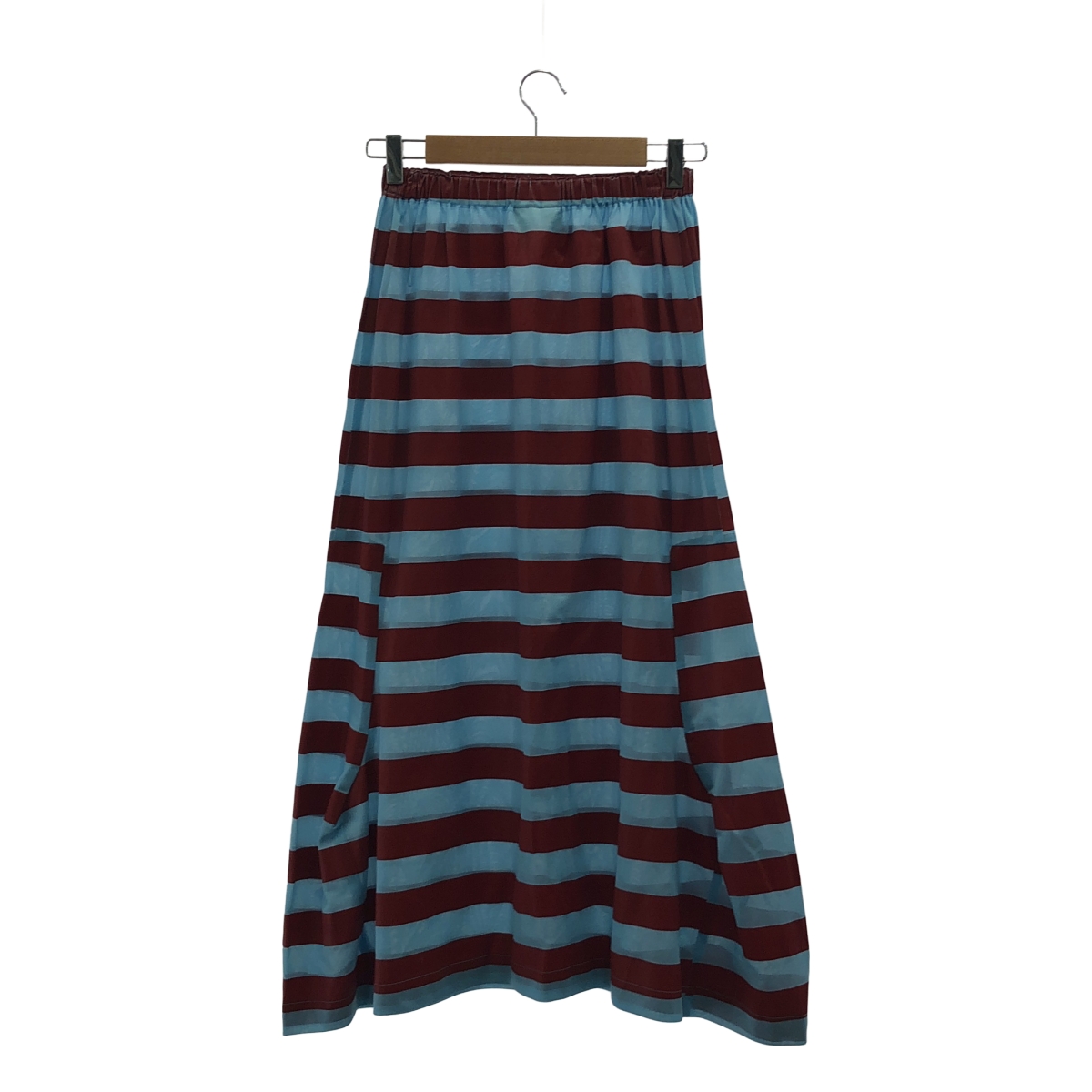 robe de chambre COMME des GARCONS / ローブドシャンブルコムデギャルソン 90s ボーダープリント ポリエステル シアー スカート