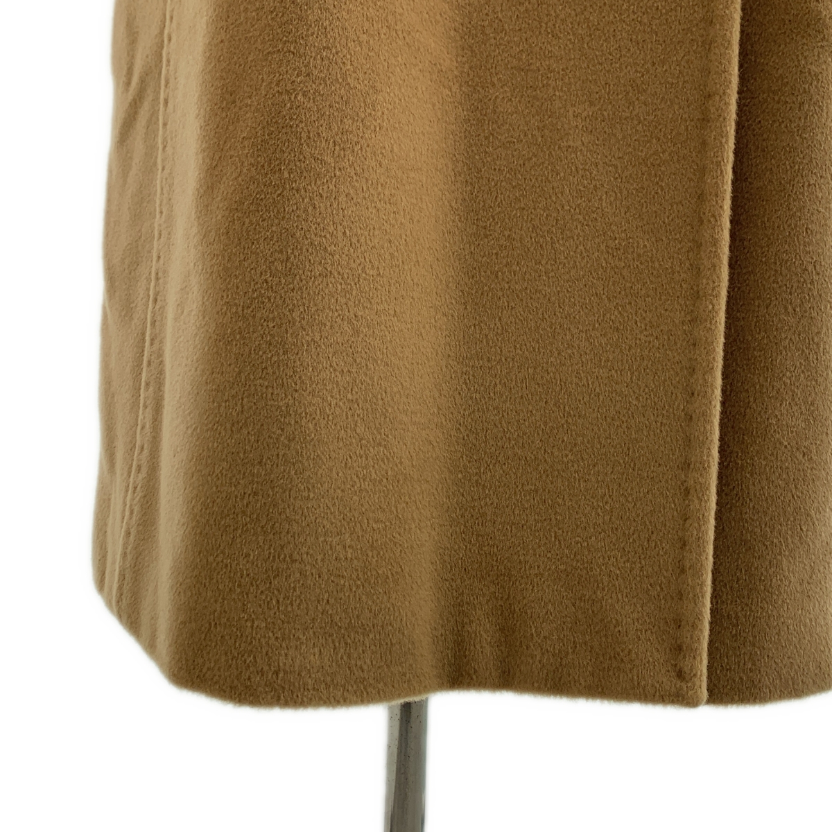 Max Mara / マックスマーラ 白タグ カシミヤブレンド ウール ベルベット チェスターコート / ロゴ総裏地