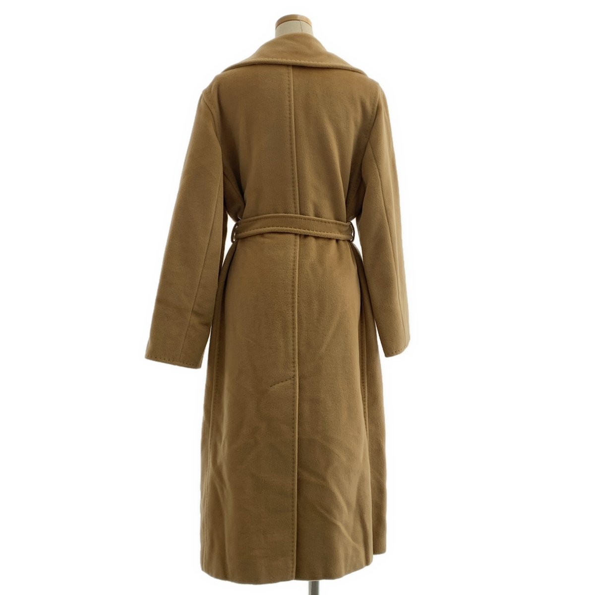 Max Mara / マックスマーラ 白タグ カシミヤブレンド ウール ベルベット チェスターコート / ロゴ総裏地