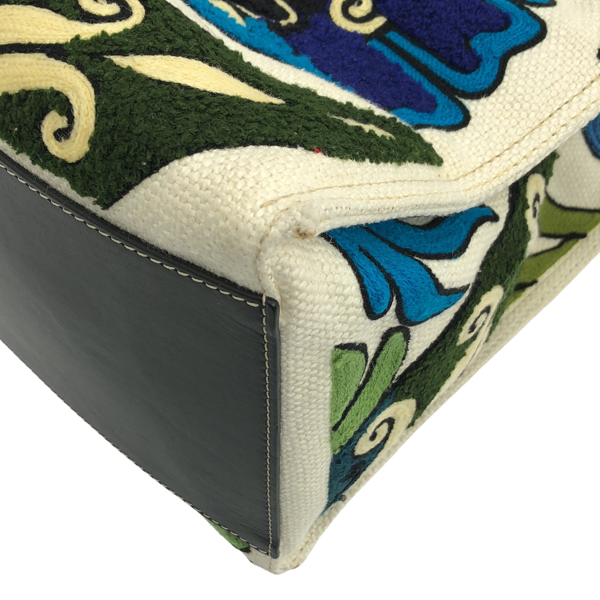 LOEWE / ロエベ ウィリアム・デ・モーガン フラワー刺しゅう クッショントートバッグ ラージ