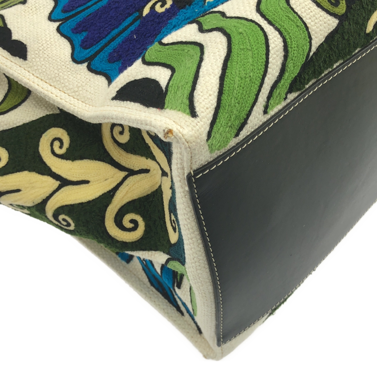 LOEWE / ロエベ ウィリアム・デ・モーガン フラワー刺しゅう クッショントートバッグ ラージ