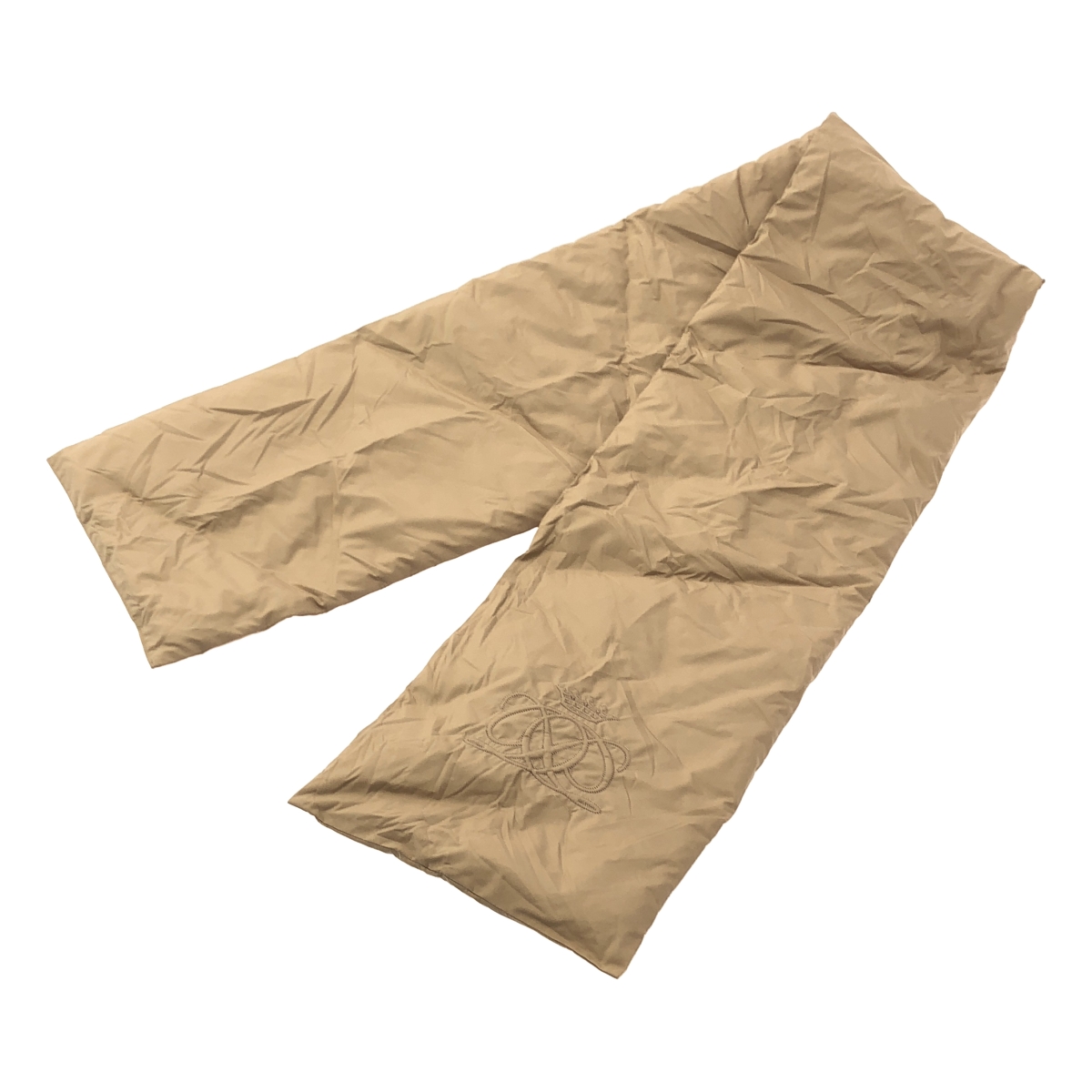 Drawer / ドゥロワー ロゴ 刺しゅう ダウンマフラー