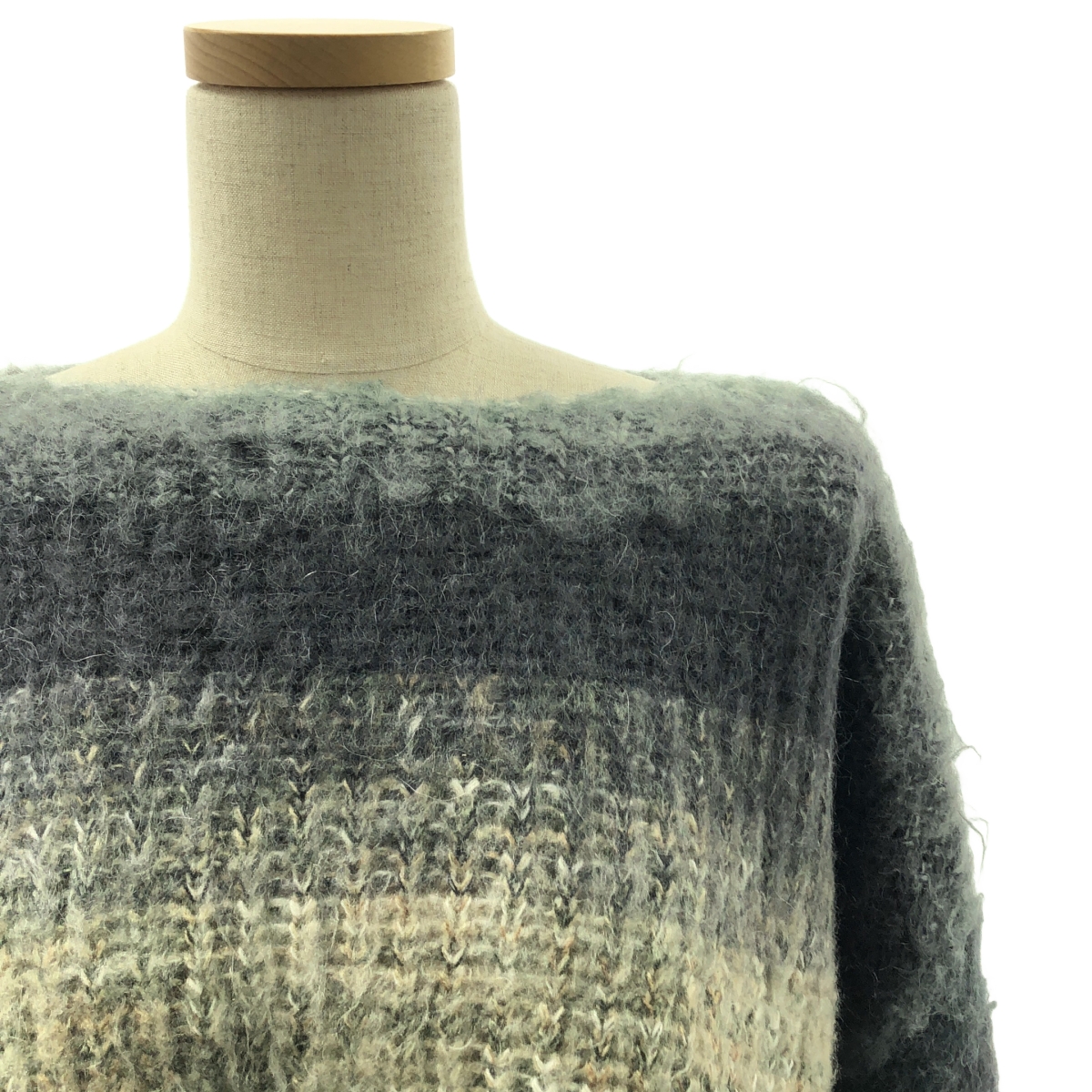 PERVERZE / パーバーズ Gradient Stripe Top and Scarf  / グラデーション ニット セーター