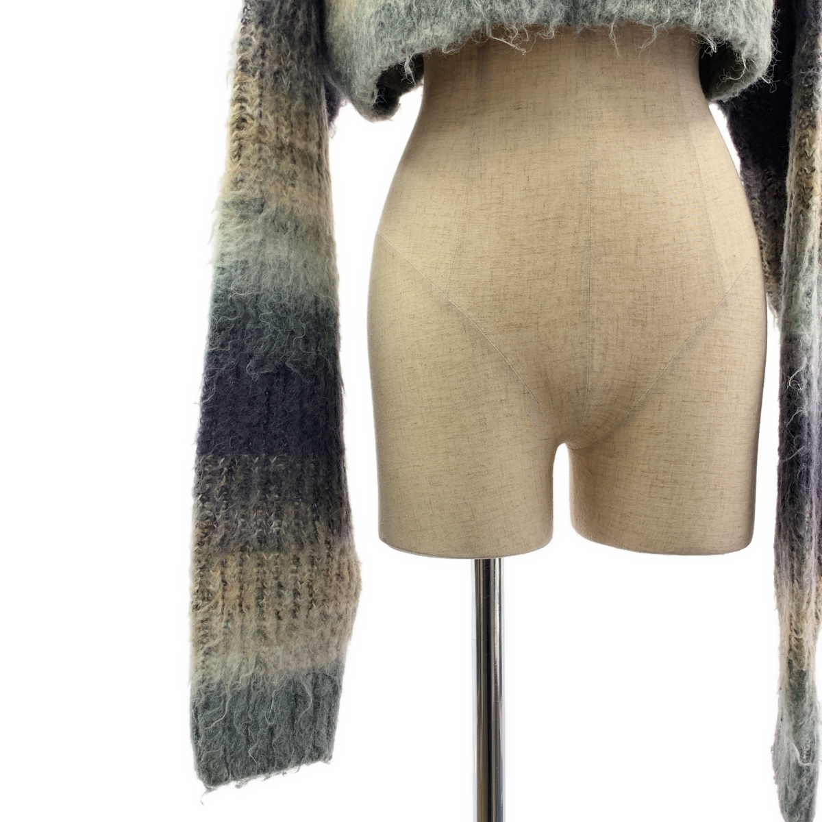 PERVERZE / パーバーズ Gradient Stripe Top and Scarf  / グラデーション ニット セーター