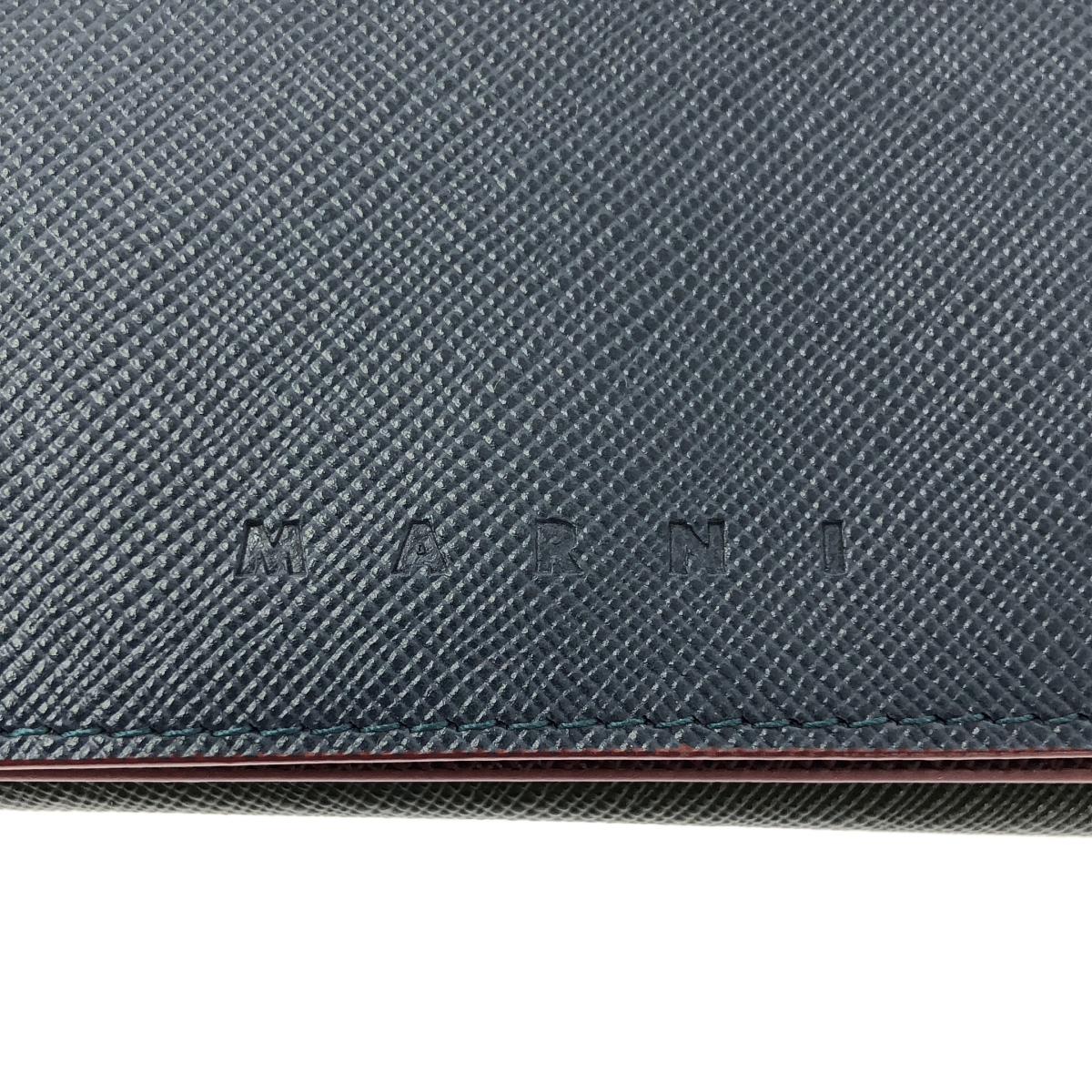 MARNI / マルニ バイカラー ロゴ サフィアーノレザー ミニ ウォレット