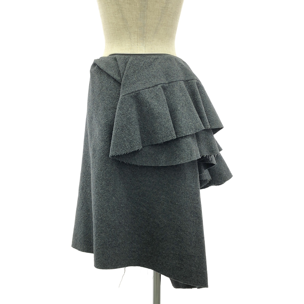 tricot COMME des GARCONS / トリココムデギャルソン 縮絨加工 フレア アシンメトリースカート