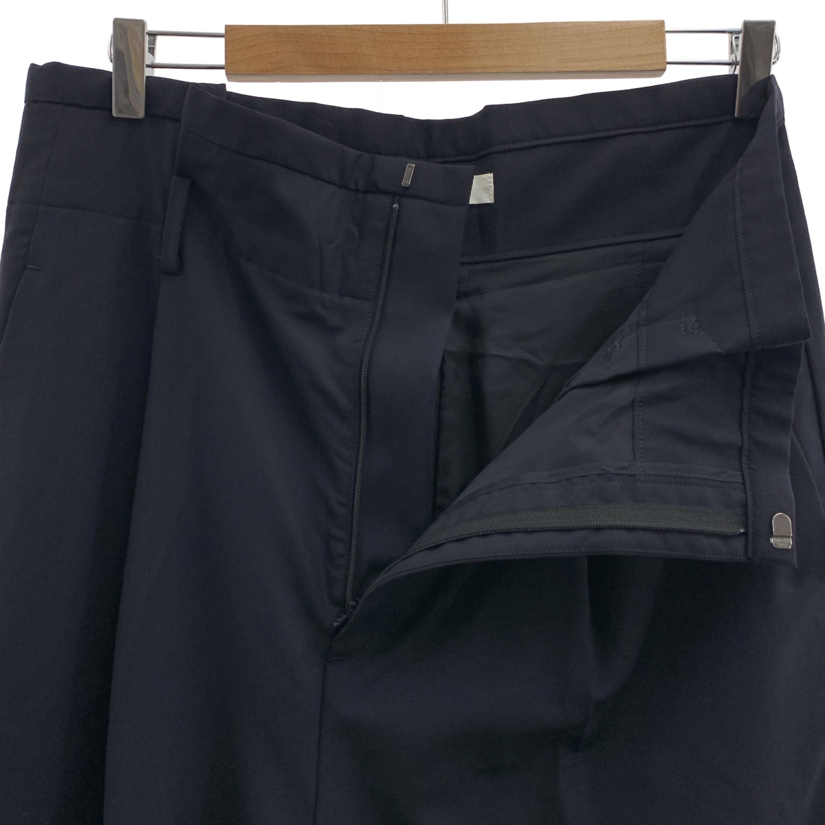 ebure / エブール ライトトロピカルウール  タック ワイド スラックス パンツ