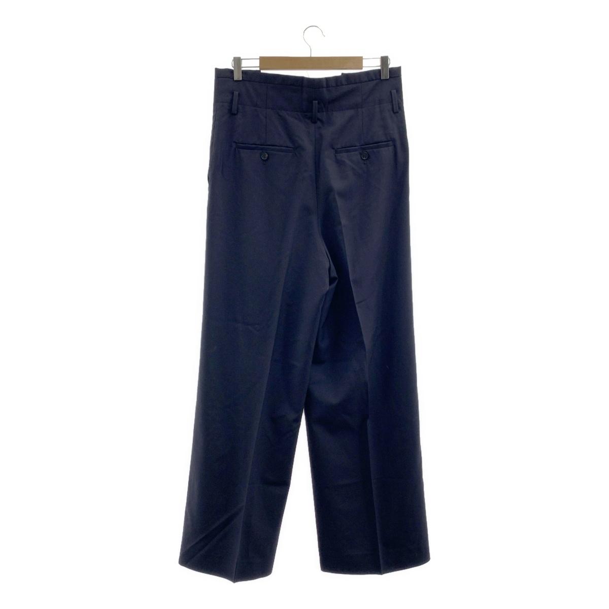 ebure / エブール ライトトロピカルウール  タック ワイド スラックス パンツ