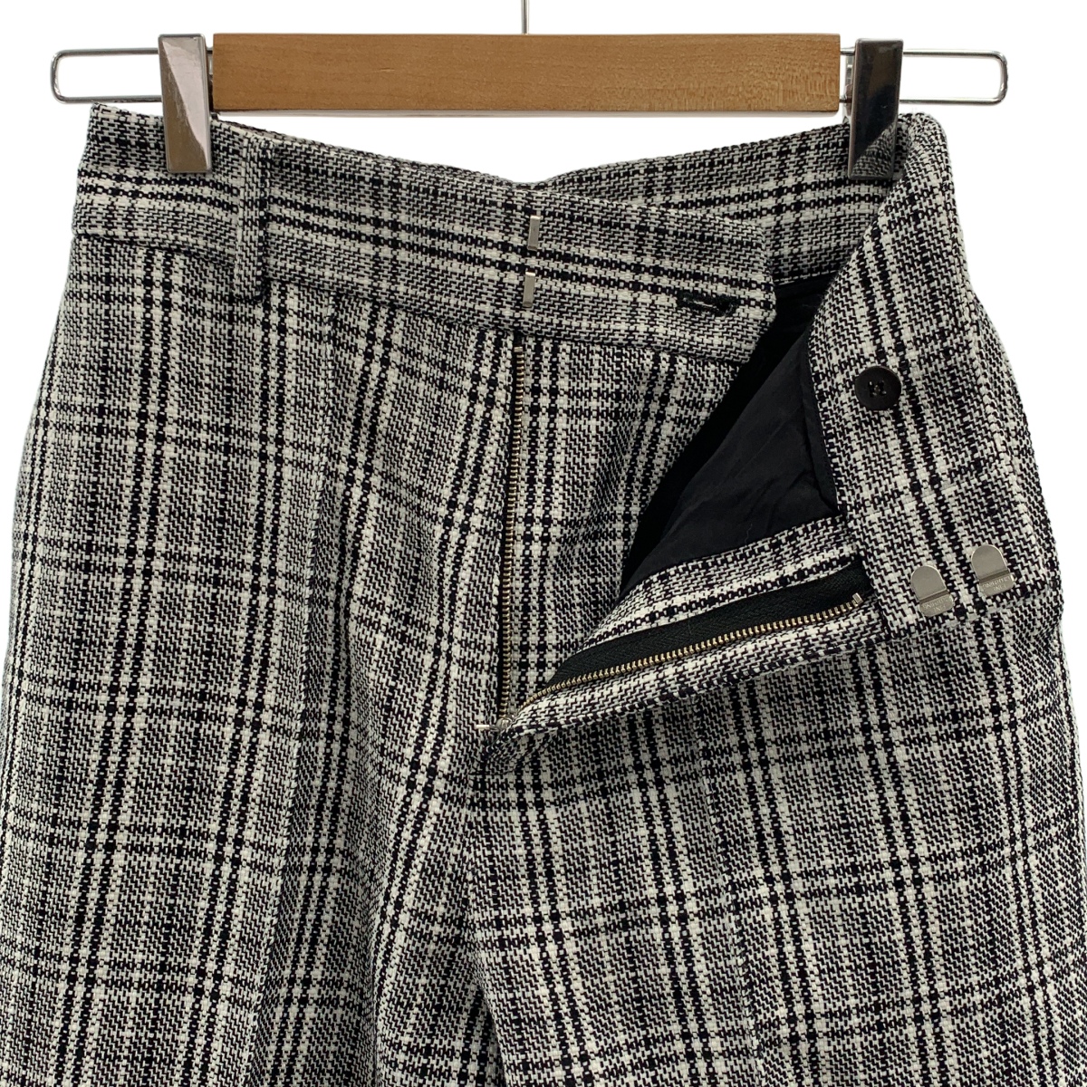 ebure / エブール センタープレス フレア ワイド パンツ